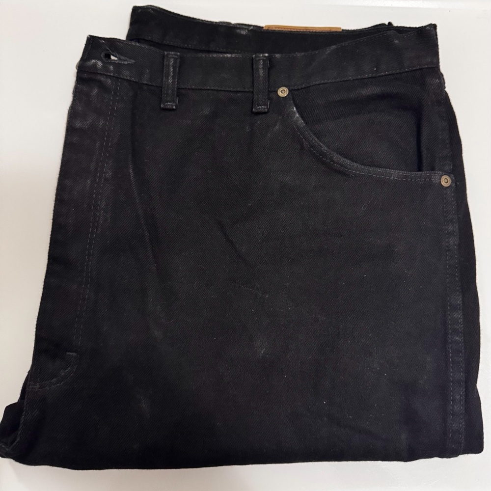 Wrangler Men's Relaxed Black Jeans 48x32